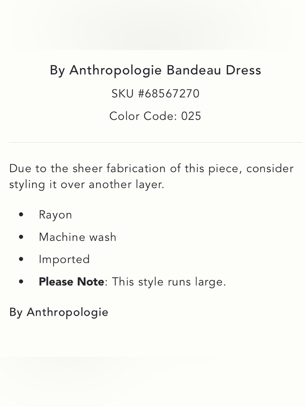 Anthropologie Bandeau Dress in Honey, Size Medium - Picture 10 of 10